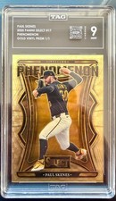 2025 Panini Select Paul Skenes Phenomenon 1/1 Gold Vinyl  TAG 9 🔥 Pirates SSP