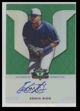 Edwin Rios 2017 Leaf Valiant Draft Green On Card Auto #BA-ER1 46/99
