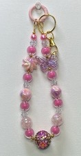 Beaded Keychain, Phone Charm, Bag Charm, Purse Charm, Bag Clip