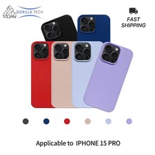 For iPhone 15 Pro Case 6.1" Silicone Cover Shockproof Protective Slim Phone Case