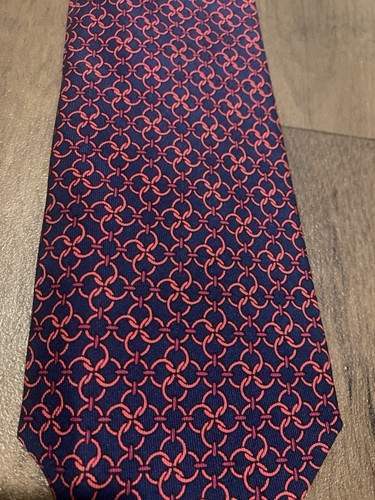 Corbata Hermes azul marino rojo - Imagen 11 de 16