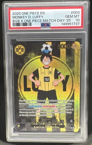 2025 One Piece X BVB Match Day Promo Monkey D Luffy #ST13-003 PSA 10 GEM MINT