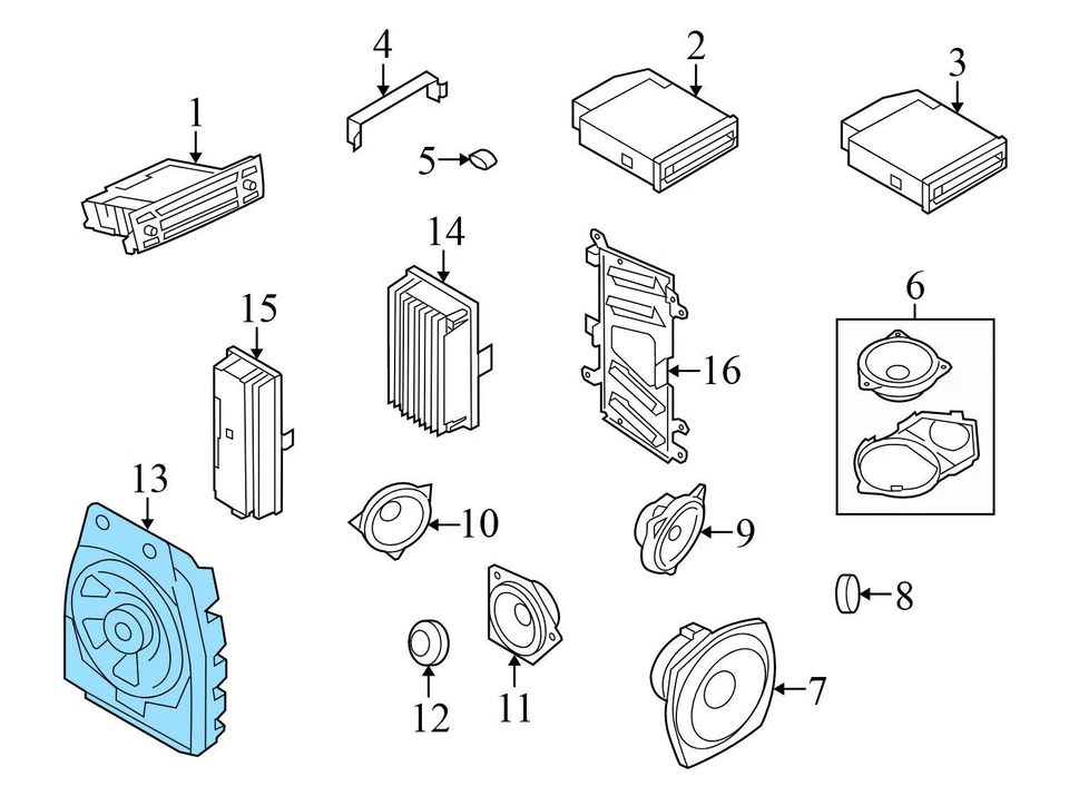 BMW Z4 2009-2016 - Altavoz central trasero subwoofer/woofer (alta alta fidelidad) 9241122 Foto 3 de 4