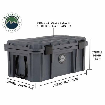 Overland Vehicle Systems 40100011 D.B.S. - Dark Grey 95 QT Dry Box