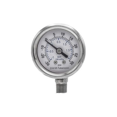 PIC GAUGES PRO-301D-158CC-01 Compound Gauge,Nominal 1-1/2'' Dial 54XP81