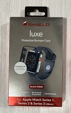 Zagg InvisibleShield Luxe Bumper Case For Apple Watch Series 3/2/1 38mm Black