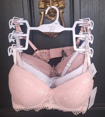 NWT RENE ROFE 3-PC 36C 36 C Cup Extreme Push Up Bra Set