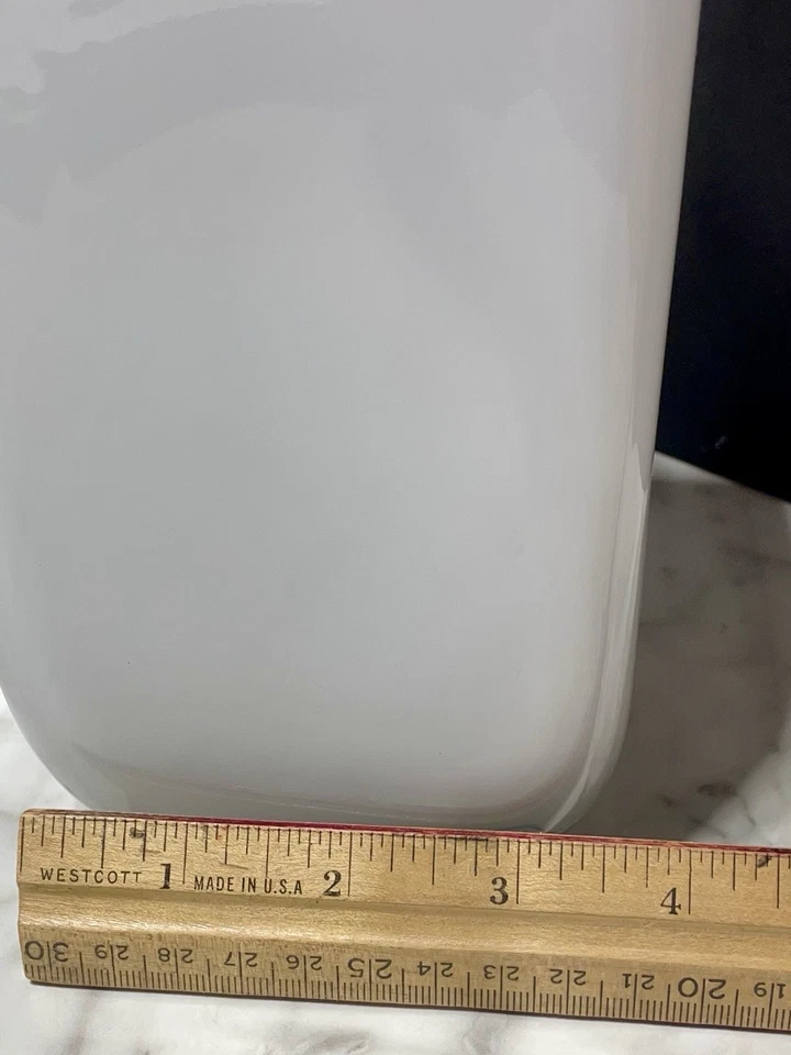 Белая художественная стеклянная ваза бутылка минималистский корпус 12 дюймов высота - Изображение 3 из 4