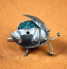 EXCLUSIVE HANDMADE DESIGNER PENDANT JEWELRY silver 925 ladybug bug gold 14k