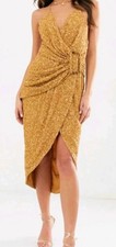 New ASOS Sequin Drape Midi Dress 10 Buckle Party Evening Occasion
