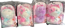Pomsies Wearable Mini Cat Plush Lot of 4 Multicolor Snowball Patches Boots