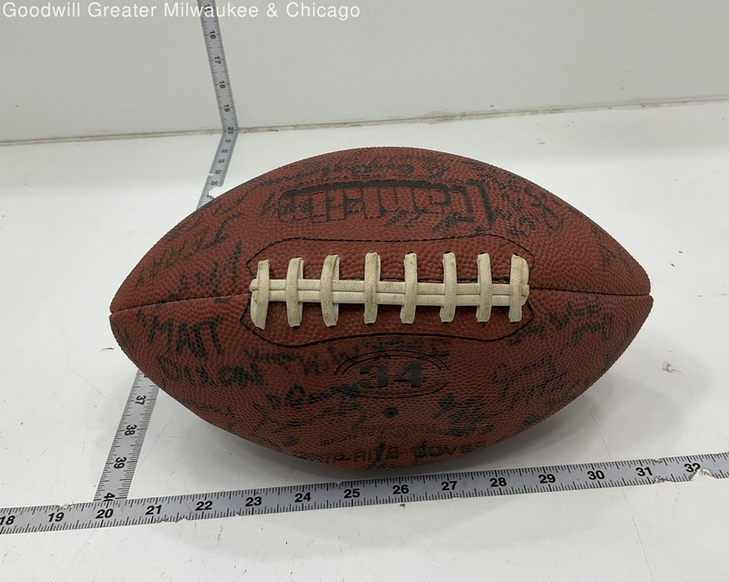 Wilson Brown S F Spartans 1986 Signed Football Collectibles Sports Ball 34