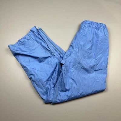 LL Bean Rain Pants Mens Medium Blue Gore-Tex Vintage Nylon Taffeta Lined Japan
