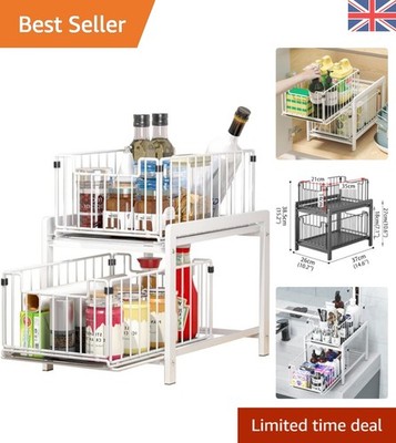 Platzsparender Schiebekorb Organizer - Perfekt für Küche & Bad Bedürfnisse