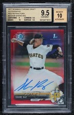 2017 Bowman Draft Chrome Pick Red Refractor 5/5 Shane Baz BGS 9.5 Auto 15wv
