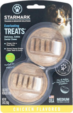 Starmark Everlasting Treats Chicken Medium Dog Dental Chews 2 Count USA Made