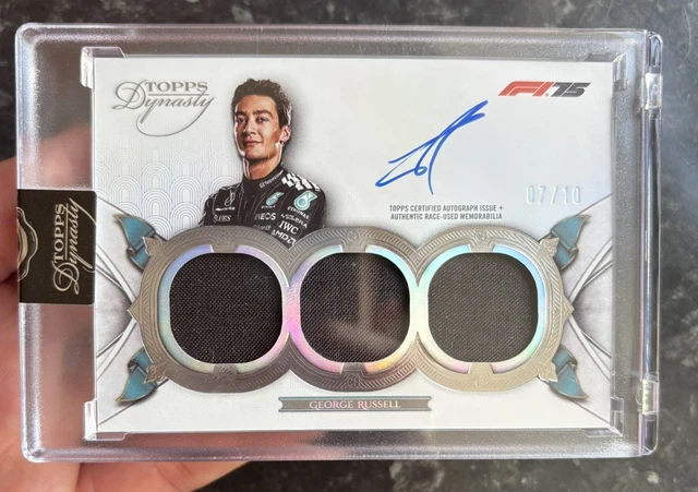 2025 Topps Dynasty Formula 1 George Russell Triple Relic Race Used Autograph /10