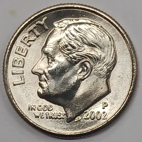 2002-P Roosevelt Dime — photo from the most recent tracked eBay sale