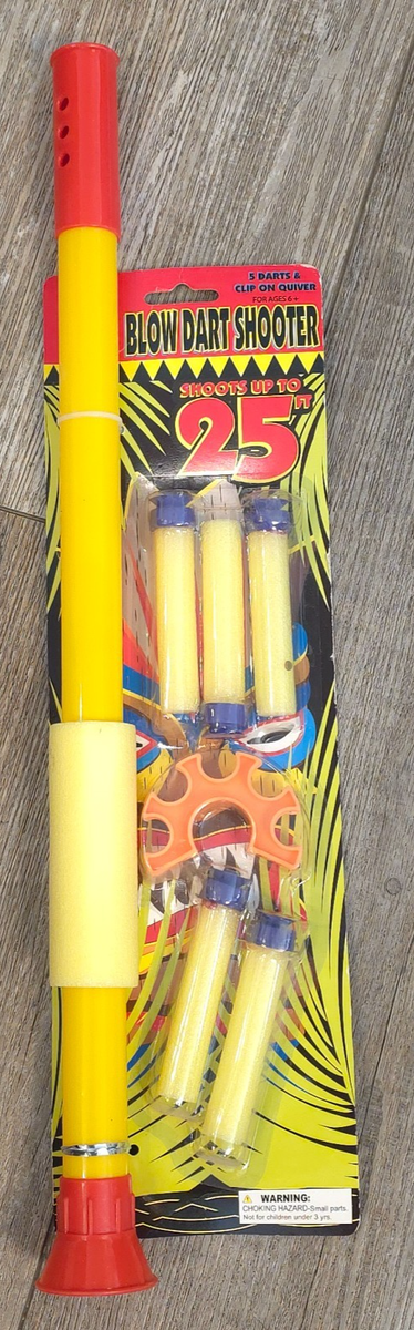 Genuine GII Grade Blow Dart Launcher Toy 5 Soft Darts Quiver
