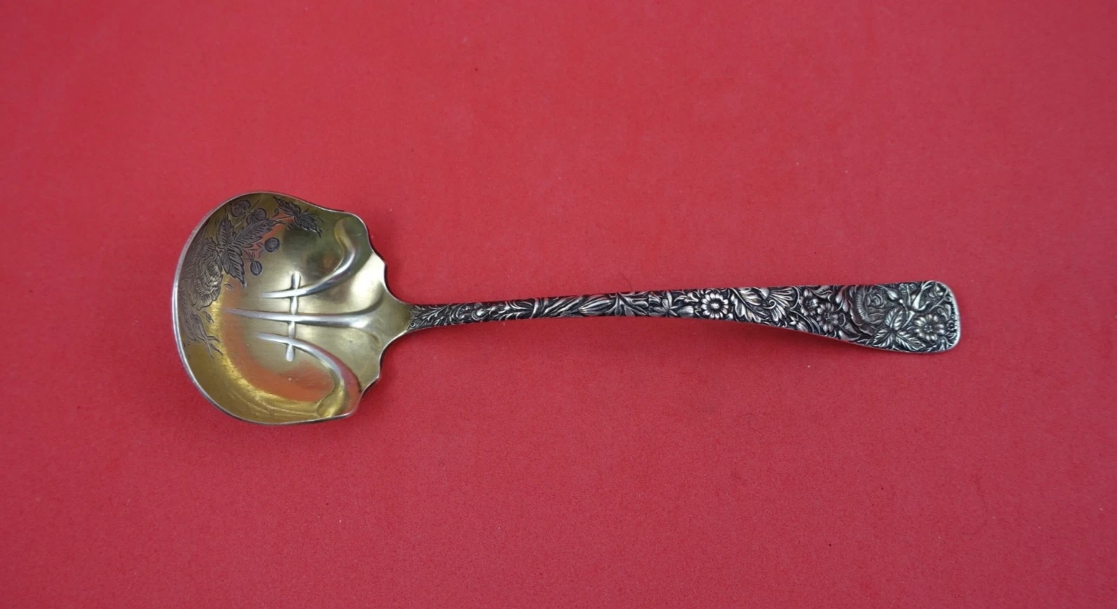 Arlington by Towle Sterling Silver Sauce Ladle GW BC Rose, Buds, 2-Leaves 5 3/4"