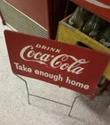Coca Cola Vintage 1950's Display Rack Sign: "Take Enough Home"
