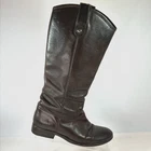 FRYE Melissa Button Tall Women's Sz 8B Brown Cognac Leather Riding Boots 77167