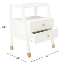 Safavieh COVE 2 DRW 1 SHLF ACCENT TABLE, Reduced Price 2172762332 ACC6602B