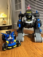 Imaginext DC Super Friends Batbot Batman Robot Pingüino Coche Figuras Probadas