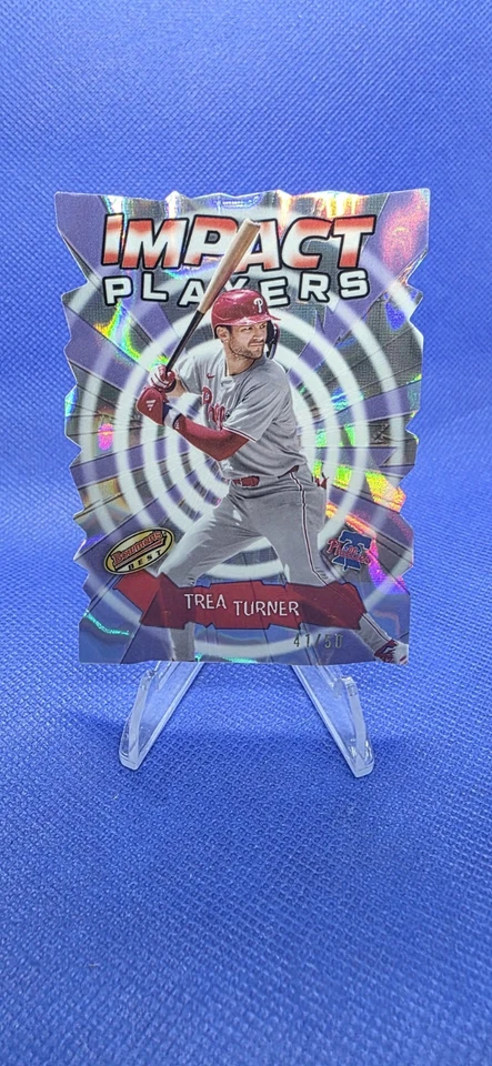 2024 Bowmans Best TREA TURNER Lava Refractor /50 Die Cut Impact Players Phillies - Image 3 of 4