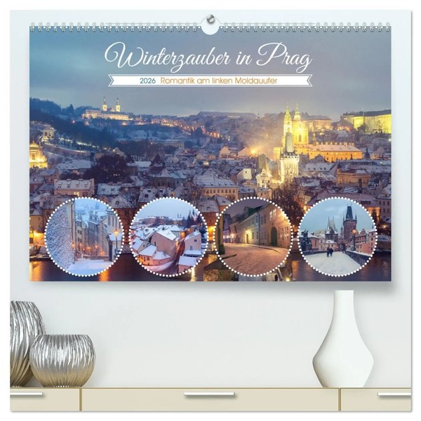 Winterzauber In Prag (Hochwertiger Premium Wandkalender 2026 DIN A2 Quer),...-image