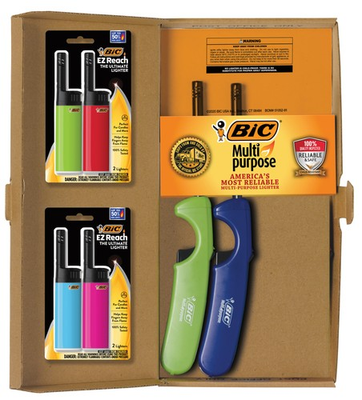 #ad #ad BIC Lighter Combination Pack 4 Multi Purpose and 2 EZ Reach Assorted Colors $21.05