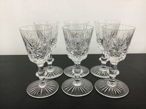VINTAGE Edinburgh Crystal - Star of Edinburgh Port Glasses x 6 - Picture 1 of 5