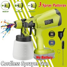 Cordless Paint Sprayer for Ryobi 18V Battery Electric HVLP Handheld Spray Gun