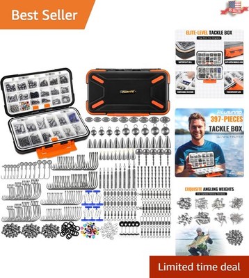 Organized 397 PCS Fishing Gear Set - Ideal for Freshwater & Saltwater Fishing