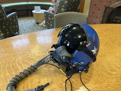 Gentex HGU-55/P Fighter Pilot Helmet – Size Large – Custom Blue