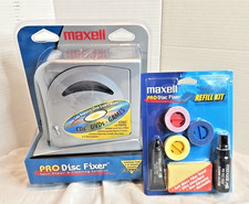 Maxell PRO-Disc Fixer DSR-1 CD DVD Game Disc Repair & Cleaning + Refill Kit
