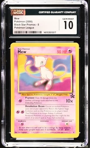 2000 Pokemon League Black Star Promo MEW Non Holo #8 CGC 10 GEM MINT