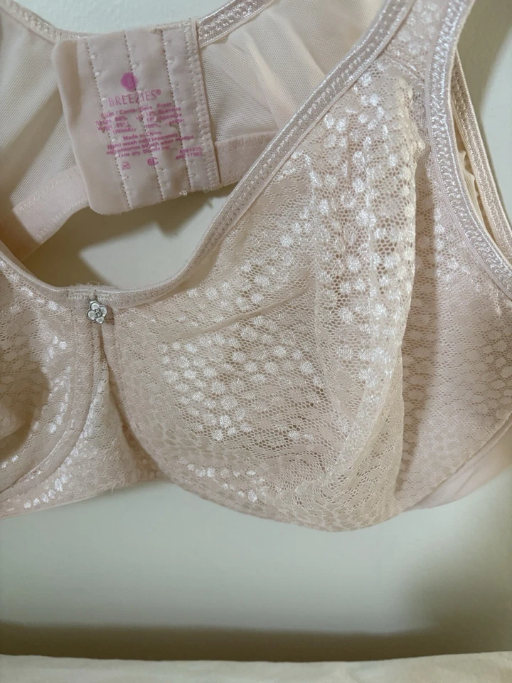Sujetador Breezies 46C con aros diamante brillo sin forro soporte duna beige A561419 Foto 2 de 4