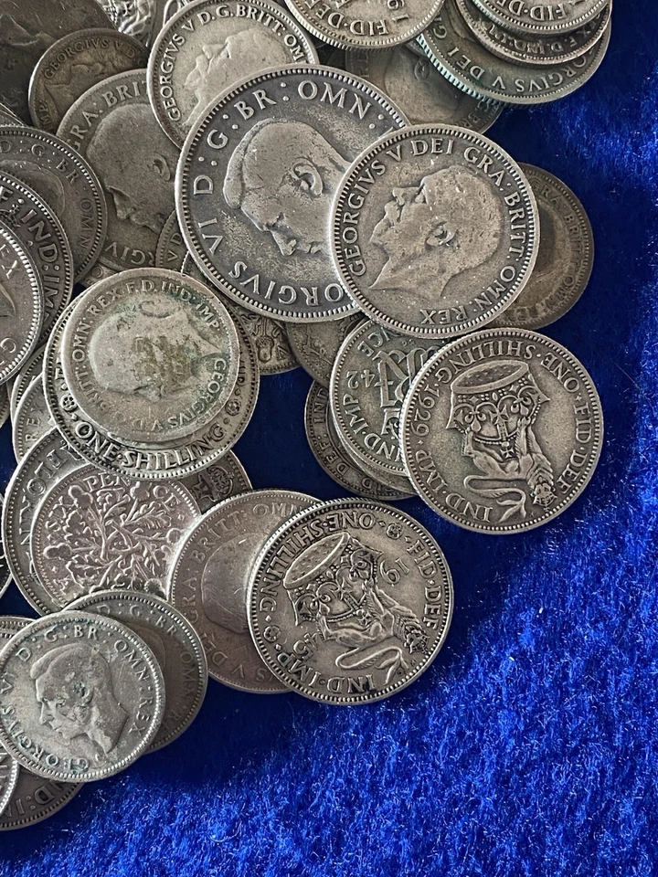 1 Troy Oz Of Pre 1947 UK .500 Silver Coins - Investment Bullion - LOW PRICE! - Image 2 of 4