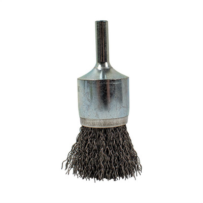  72737 Forney Industries End Brush, Coarse Crimped Wire, 1'' x .012'' x 1/4'' Round