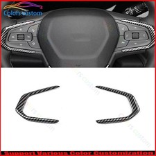Interruptor botón moldura para volante de fibra de carbono ABS para Chevrolet Trax 2023-2025