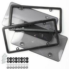 2-pack Shatterproof License Plate Covers Frames Universal Protector Frontrear