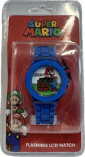 Watch - Nintendo Super Mario - Blue Wristwatch Digital Flashing LCD Lights Boys