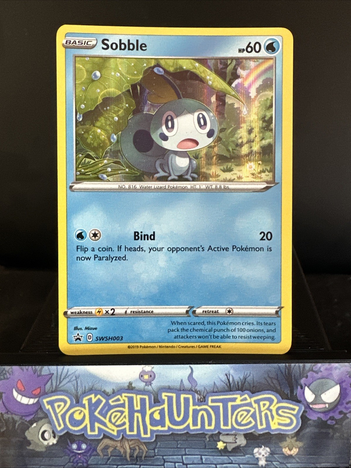 Pokemon Card Sobble SWSH003 Sword & Shield Black Star Promo Holo Rare NM