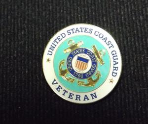 United States Coast Guard Veteran Lapel Pin