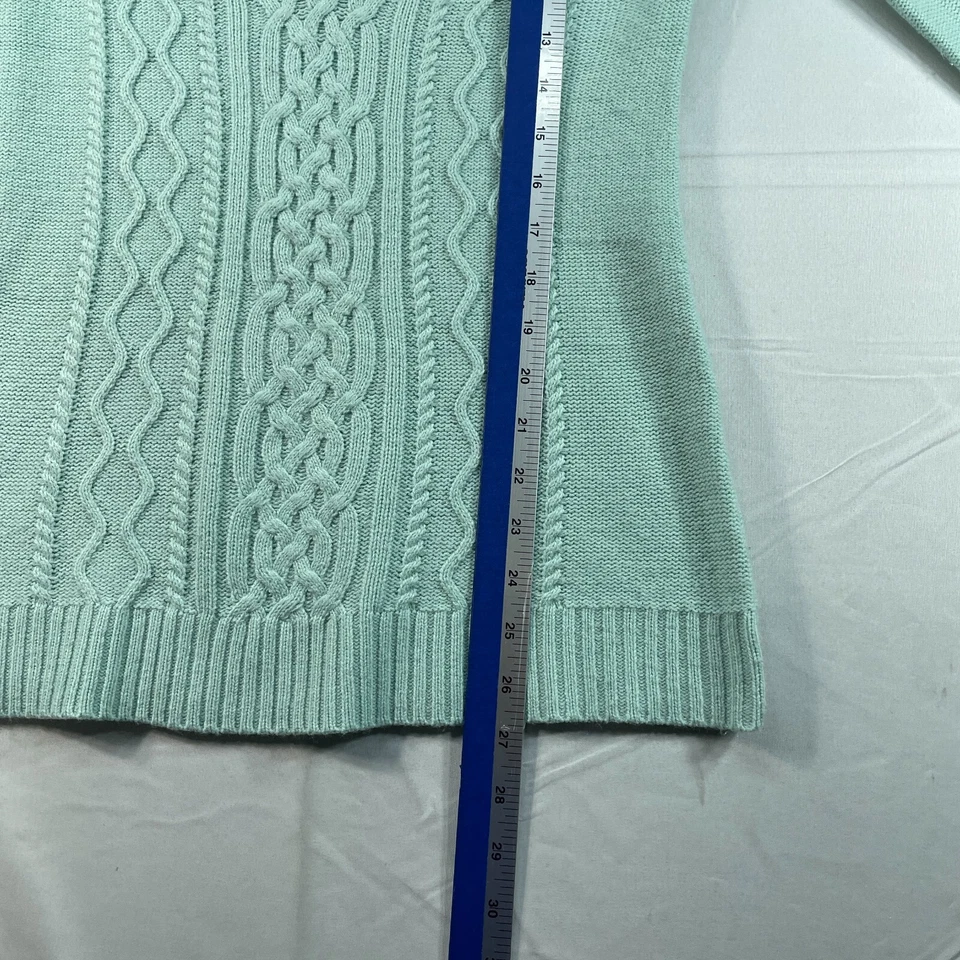 Suéter de la compañía New York para mujer talla Xsmall azul turquesa manga larga de punto de cuerda Foto 4 de 4