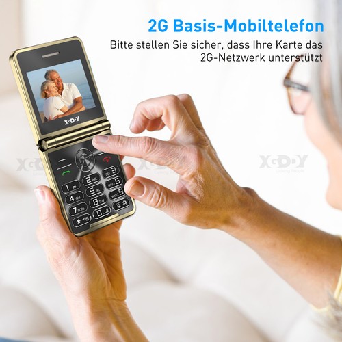 XGODY nuevo móvil plegable Dual SIM 2,4" Smartphone sin contrato Loud Speaker Seniors - Imagen 3 de 21