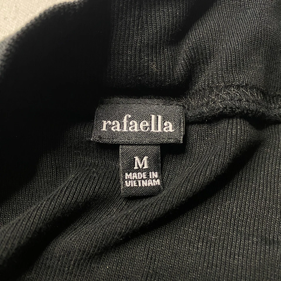 Rafaella женщин свитер sz M черный открытый передний кардиган рулон вкладка 3/4 рукав - Изображение 3 из 4