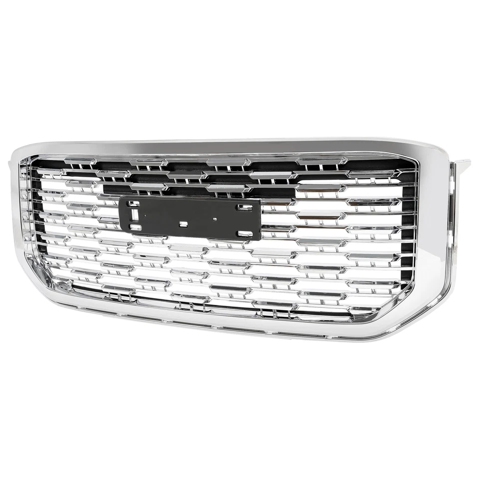 Parrilla superior delantera plateada ABS cromada para Yukon/Yukon XL estilo Denali 2015-2020 Foto 2 de 4