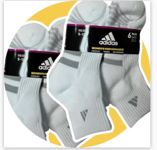 6 pares de calcetines Adidas para mujer y mujer Performance Aeroready Sport, blanco S - Imagen 2 de 5